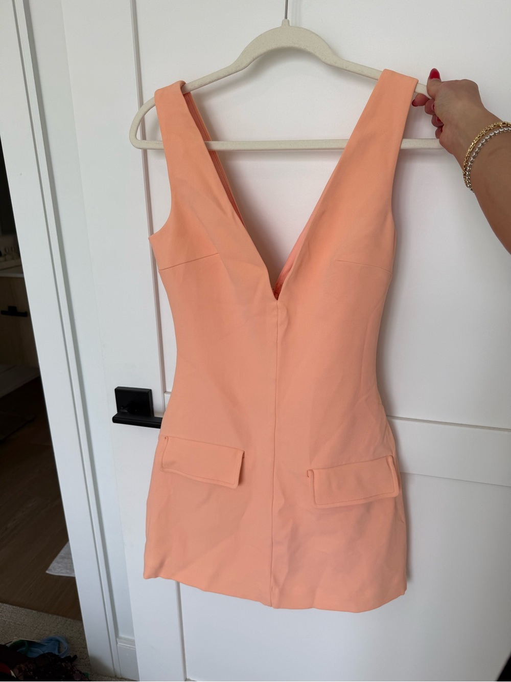 House of CB Olympia Sorbet Plunge Mini Dress Size Small